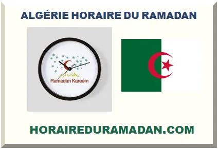 ALGÉRIE HORAIRE DU RAMADAN 2027