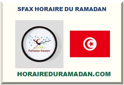 SFAX HORAIRE DU RAMADAN